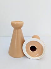 Load image into Gallery viewer, Two Peach Candle Holders