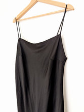Load image into Gallery viewer, Satin Feel Black Slip Dress. Size 12