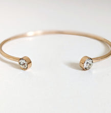 Load image into Gallery viewer, Gold Plated Bangle with Diamante Stones