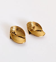 Load image into Gallery viewer, Art Deco Style Gold Stud Earrings