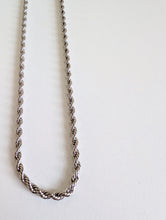 Load image into Gallery viewer, Silver Rope Necklace 21"