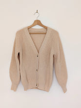 Load image into Gallery viewer, Cream / Beige Knitted Cardigan. Size 10
