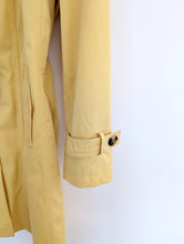 Load image into Gallery viewer, Yellow Cotton Blend Trench Coat. Size 14
