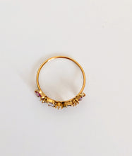 Load image into Gallery viewer, Gold Plated Ring with Stones. Size Q