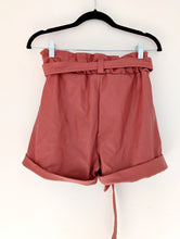 Load image into Gallery viewer, Pink Faux Leather Shorts. Size 10