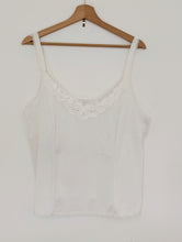 Load image into Gallery viewer, Vintage White Silky Camisole Size 20