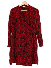 Load image into Gallery viewer, Heart Print Red and Black Hush Dress Size 10.