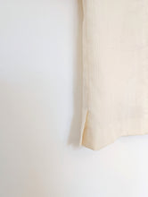 Load image into Gallery viewer, Vintage Cream Long Sleeve Dress with Collar and Bow. Size 12