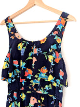 Load image into Gallery viewer, Navy and Floral Cotton Maxi Dress Size 10