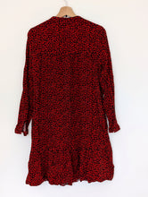 Load image into Gallery viewer, Heart Print Red and Black Hush Dress Size 10.