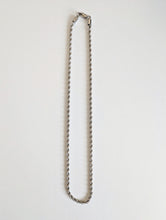Load image into Gallery viewer, Silver Rope Necklace 21"
