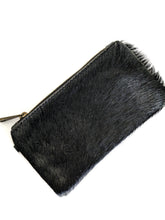 Load image into Gallery viewer, Faux Moleskin and Leather Black Purse
