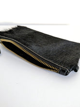 Load image into Gallery viewer, Faux Moleskin and Leather Black Purse
