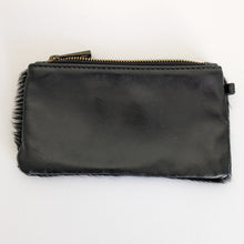 Load image into Gallery viewer, Faux Moleskin and Leather Black Purse
