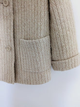 Load image into Gallery viewer, Cream Wool Blend Jacket. Size 10
