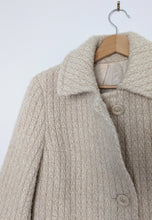 Load image into Gallery viewer, Cream Wool Blend Jacket. Size 10
