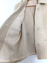 Load image into Gallery viewer, Cream Wool Blend Jacket. Size 10
