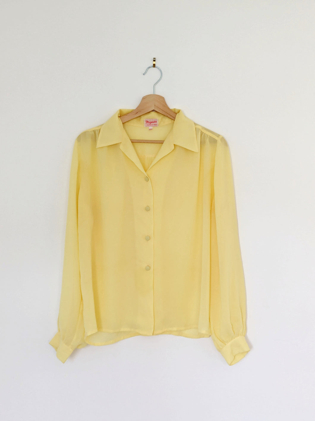 Vintage Yellow Blouse. Size 12