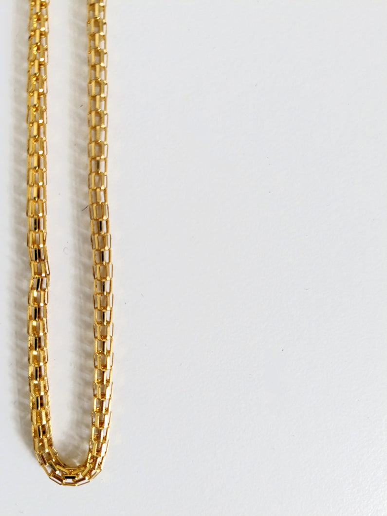 Gold Plated Vintage Necklace 15.5