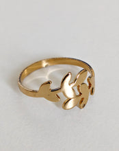 Load image into Gallery viewer, Gold Plated Leaf Design Ring. UK S / EU 60 / US 9
