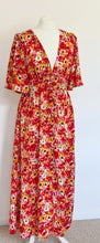 Load image into Gallery viewer, Red Floral Maxi Dress. Size 12

