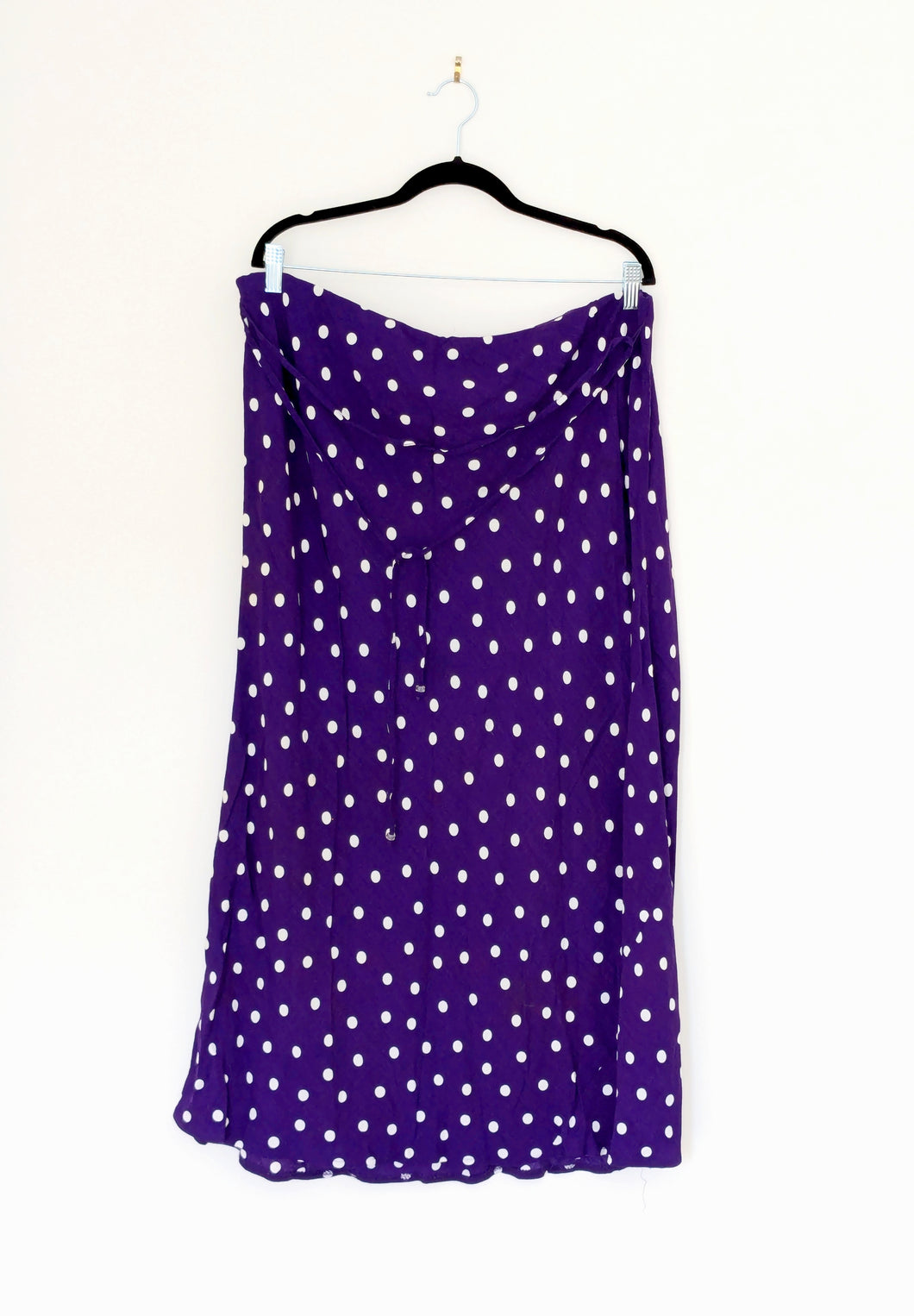 Purple and White Polka Dot Skirt. Size 20