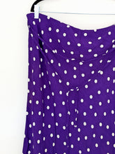 Load image into Gallery viewer, Purple and White Polka Dot Skirt. Size 20
