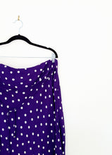 Load image into Gallery viewer, Purple and White Polka Dot Skirt. Size 20
