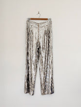 Load image into Gallery viewer, Gold and Silver Sequin Trousers. Size 8
