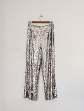 Load image into Gallery viewer, Gold and Silver Sequin Trousers. Size 8
