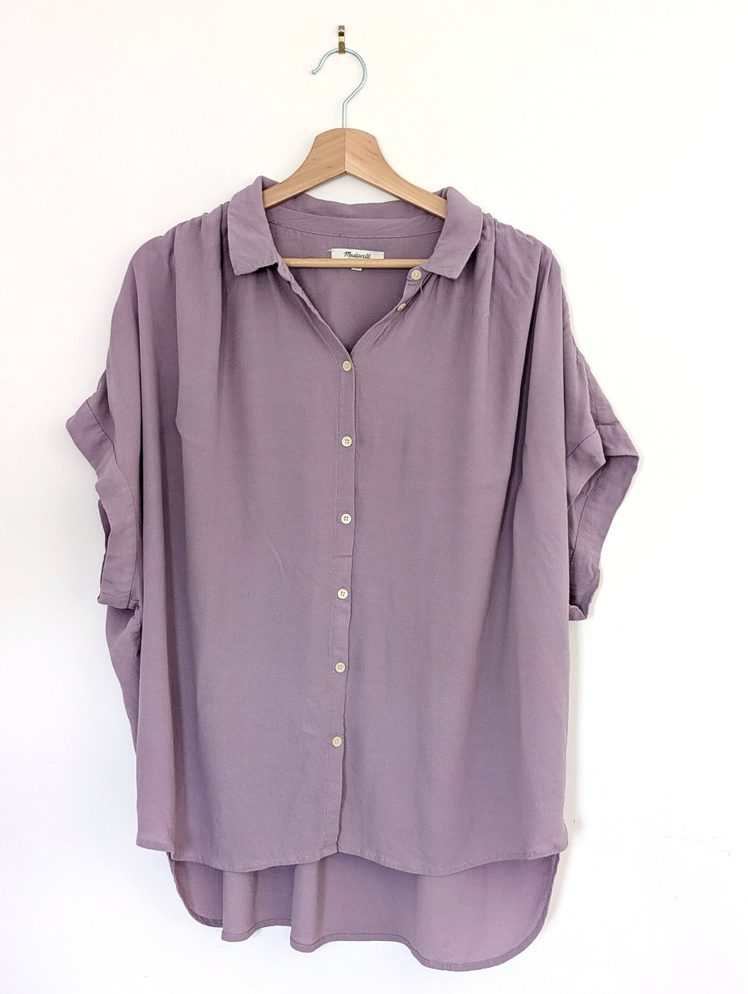 Short Sleeve Purple Shirt. Size 18