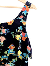 Load image into Gallery viewer, Navy and Floral Cotton Maxi Dress Size 10
