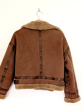 Load image into Gallery viewer, Brown Suede Effect Jacket. Size 12
