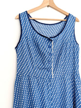 Load image into Gallery viewer, Pale Blue and White Polka Dot Dress. Size 16
