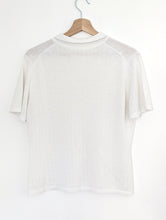 Load image into Gallery viewer, Knitted White Top with Collar. Size 14

