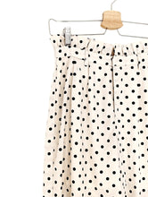 Load image into Gallery viewer, Black and White Polka Dot Trousers Size 8
