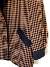 Load image into Gallery viewer, Brown and Navy Checked Blazer. Size 12
