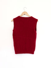 Load image into Gallery viewer, Red Knitted Sleeveless Jumper Size 10
