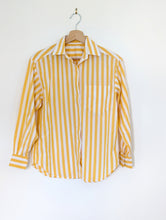 Load image into Gallery viewer, Orange and White Striped Cotton Shirt Size 14
