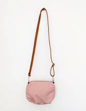 Load image into Gallery viewer, Pink Shoulder Bag with Brown Strap
