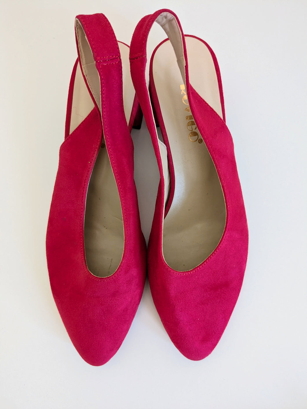 Red Slingbacks Shoes. Size 7 / 40