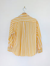 Load image into Gallery viewer, Orange and White Striped Cotton Shirt Size 14
