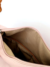 Load image into Gallery viewer, Pink Shoulder Bag with Brown Strap
