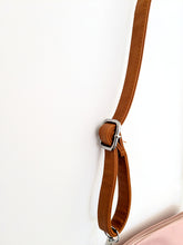 Load image into Gallery viewer, Pink Shoulder Bag with Brown Strap
