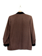Load image into Gallery viewer, Brown and Navy Checked Blazer. Size 12
