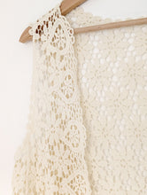Load image into Gallery viewer, White Crochet Waistcoat. Size 14
