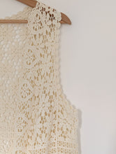 Load image into Gallery viewer, White Crochet Waistcoat. Size 14

