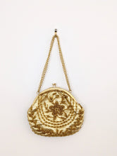 Load image into Gallery viewer, Gold Beaded Vintage Bag
