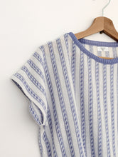 Load image into Gallery viewer, Purple and Silver Metallic Sleeveless Jumper. Size 12
