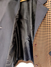 Load image into Gallery viewer, Brown and Navy Checked Blazer. Size 12
